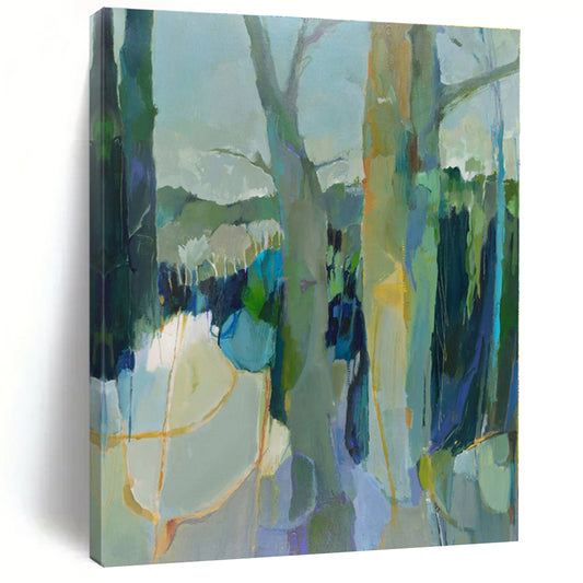 Oversized Custom Hand-Painted Abstract Canvas for Office Boardrooms