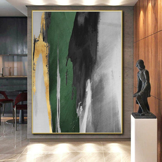 Made-to-Measure Colossal Hand-Painted Abstract Wall Art for Architectural Spaces LargeART0637