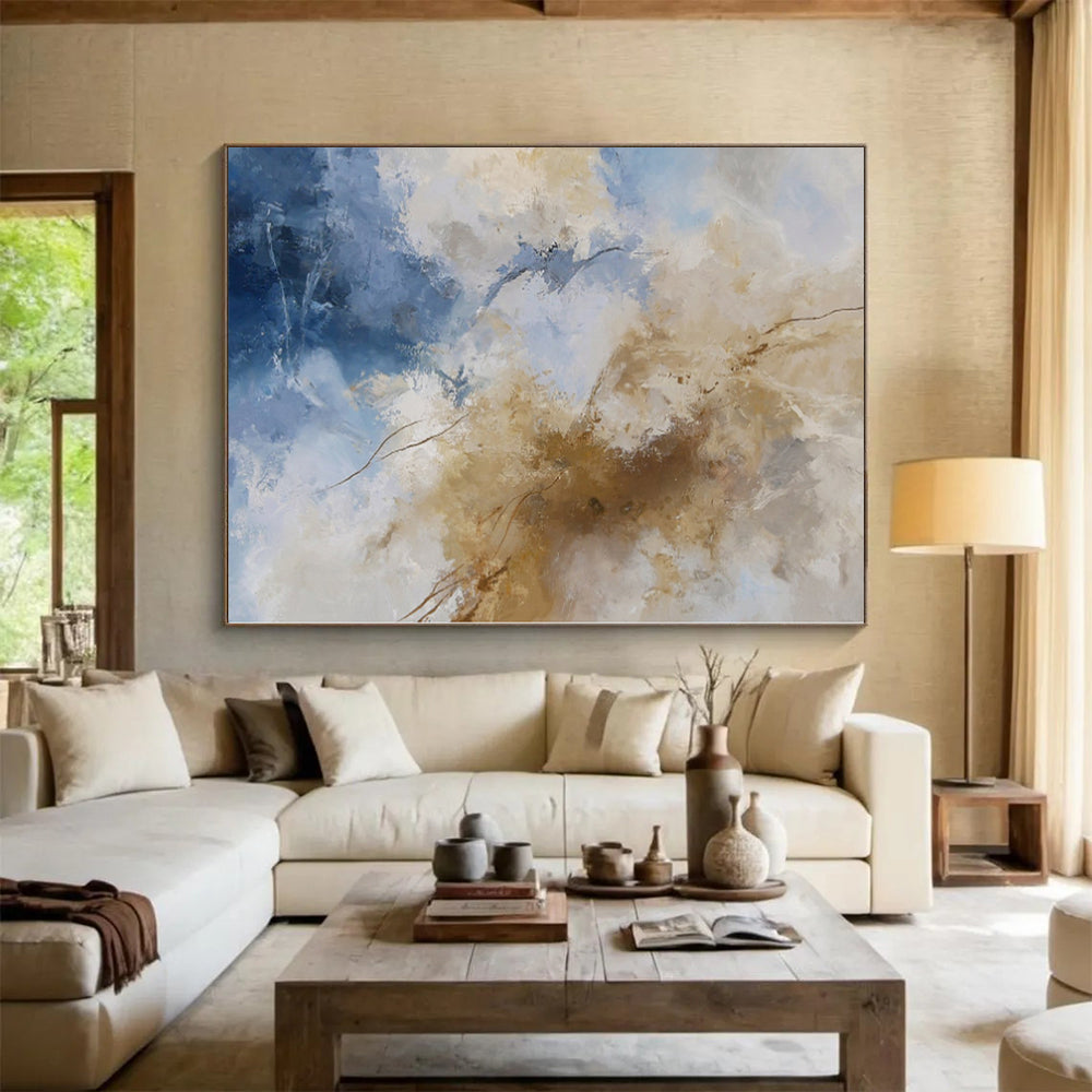 Large Custom Abstract Painting for Home Bar Lounges