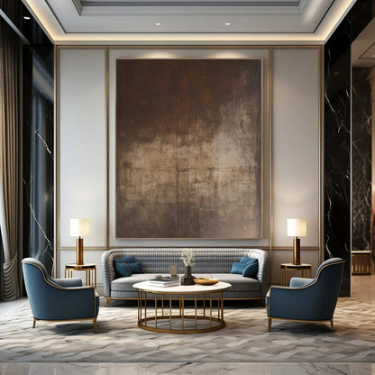 Oversized Custom Hand-Painted Abstract Art for Dining Room and Hallway