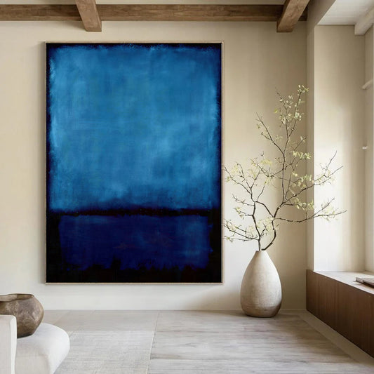 Extra-Huge Hand-Painted Modern Abstract Artwork for Dining Room Above Dining Buffet Tables