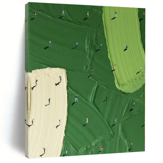 Large-Scale Hand-Painted Abstract Canvas for Dining Room and Hotel Wine Cellars