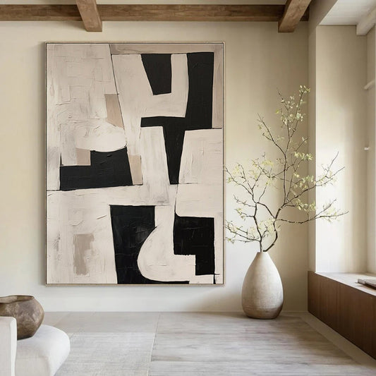 Custom Hand-Painted Abstract Painting for Bedroom and Entryway