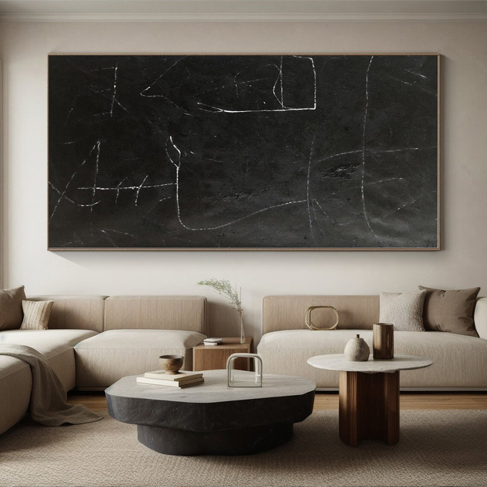 Vast Custom Abstract Painting for Sunroom Skylight Adjacent Wall