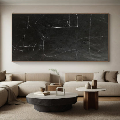 Vast Custom Abstract Painting for Sunroom Skylight Adjacent Wall