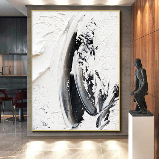 Custom Oversized Abstract Canvas for Family Room Feature Walls