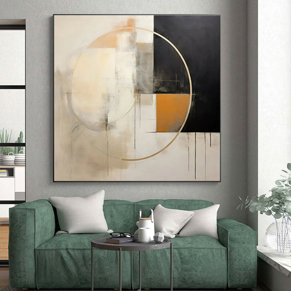 Vast Modern Abstract Painting for Sunroom Natural Light Harmony