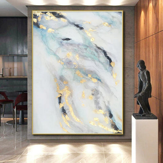 Super-Sized Custom Abstract Canvas for Kids’ Playroom Climbing Wall Area