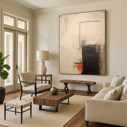 Enormous Custom-Made Hand-Painted Abstract Wall Art for Home Gym Motivation Wall