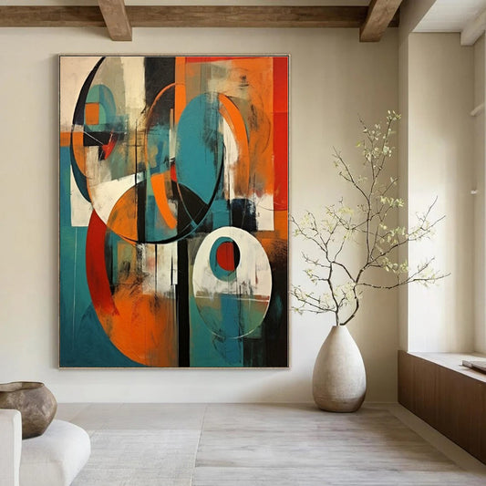 Gothic Elegance Hand-Painted Abstract Mural for Dramatic Bedrooms