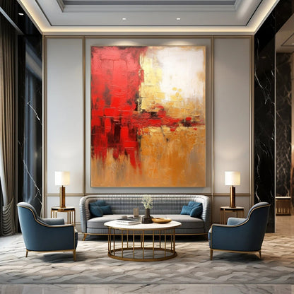 Super-Sized Hand-Painted Modern Abstract Wall Decor for Home Music Rooms