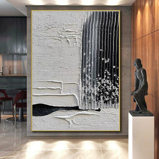 Monumental Custom Abstract Painting for Sunroom French Door Walls