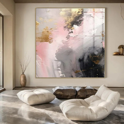 Minimalist Zen Hand-Painted Abstract Art for Serene Bedrooms