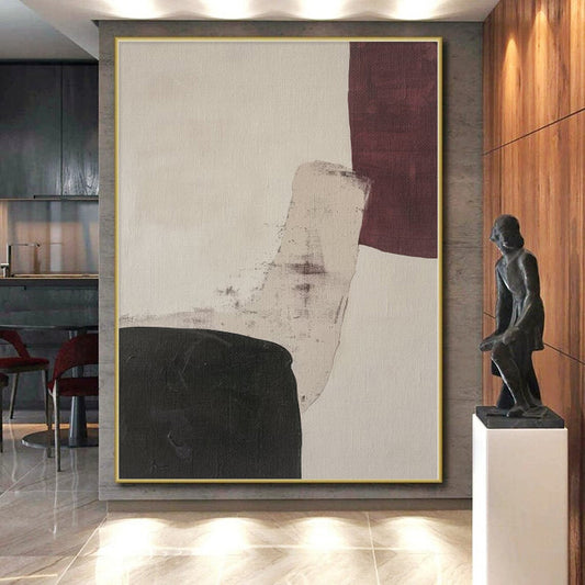 Grand Hand-Painted Abstract Canvas for Attic Living Spaces