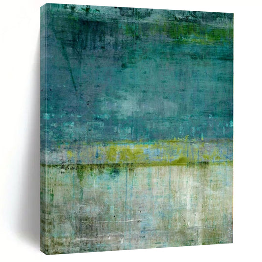 Custom Oversized Abstract Canvas for Balcony Lounges - Hand-Painted Acrylic