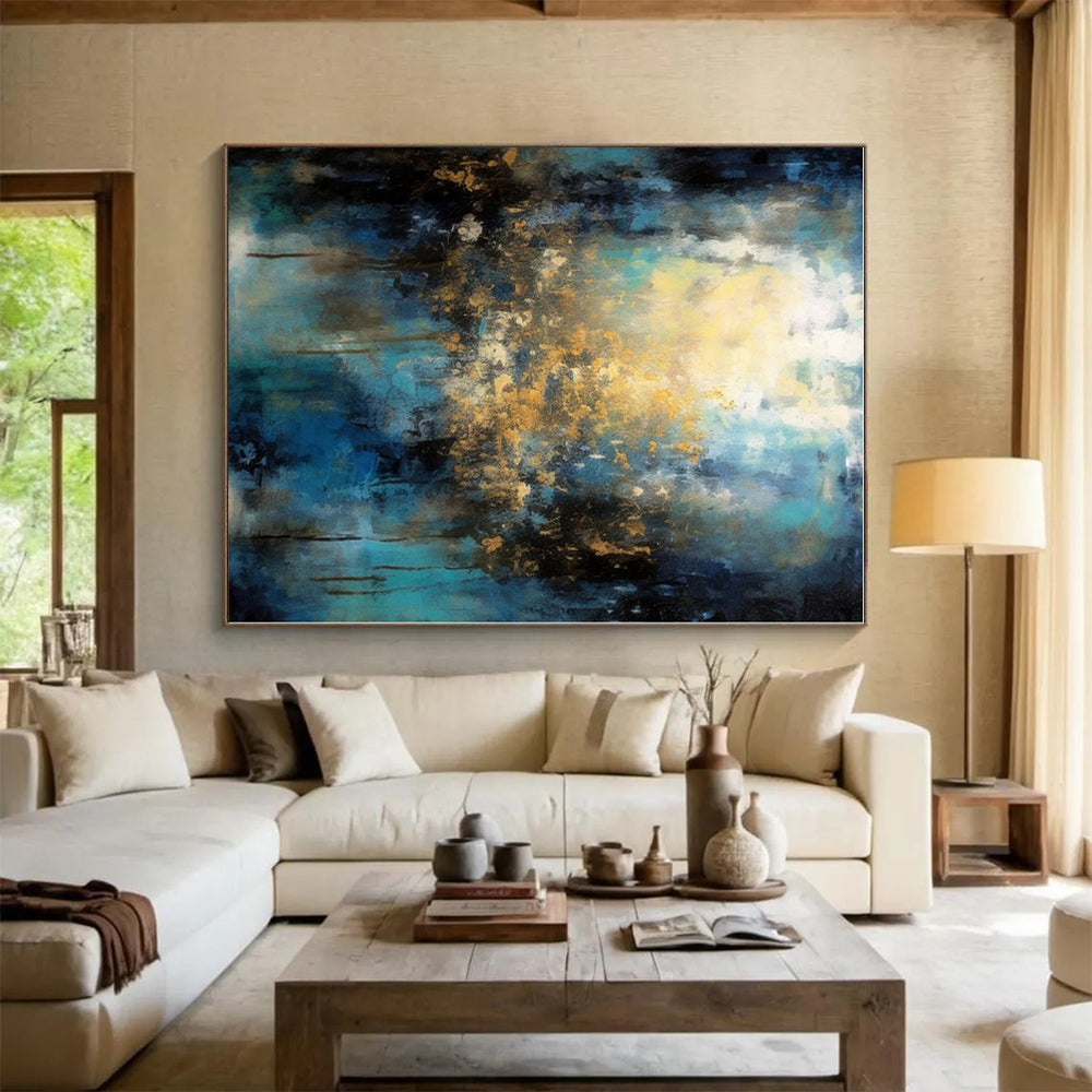Vast Custom Abstract Art for Home Indoor Pool and Spa Feature Wall