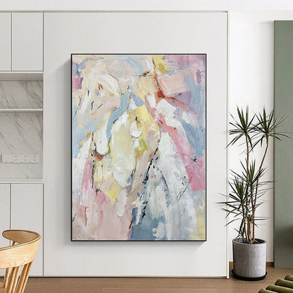 Massive Custom Abstract Art for Master Bedroom Accent Wall