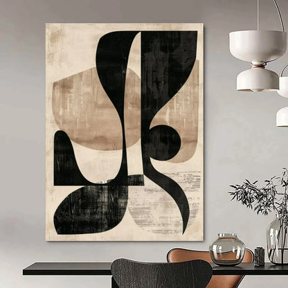 Oversized Custom Hand-Painted Abstract Mural for Office & Hotel Conference Rooms