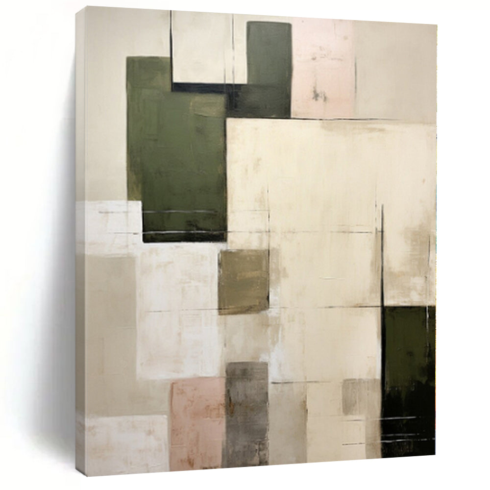 Huge Custom-Made Abstract Canvas for Dining Room Bay Window Backdrop