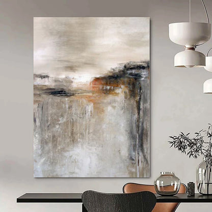 Large-Scale Hand-Painted Contemporary Abstract Mural for Living Room Bar Areas