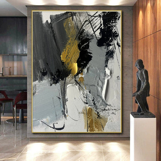 Made-to-Order Large Hand-Painted Abstract Painting for Hallway Passage Wall