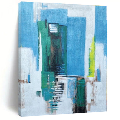 Oversized Made-to-Order Abstract Canvas for Walk-in Closet Shelving Wall