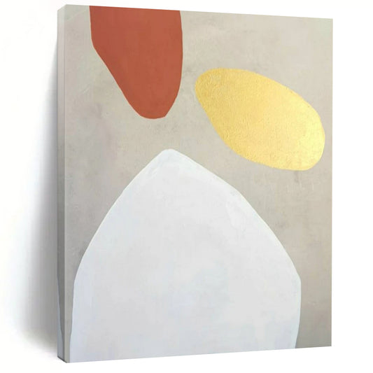 Large-Scale Hand-Painted Contemporary Abstract Mural for Boutique Hotel Lobbies