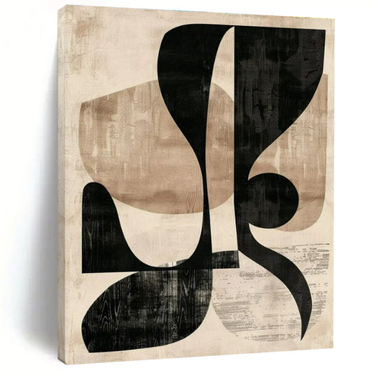 Oversized Custom Hand-Painted Abstract Mural for Office & Hotel Conference Rooms