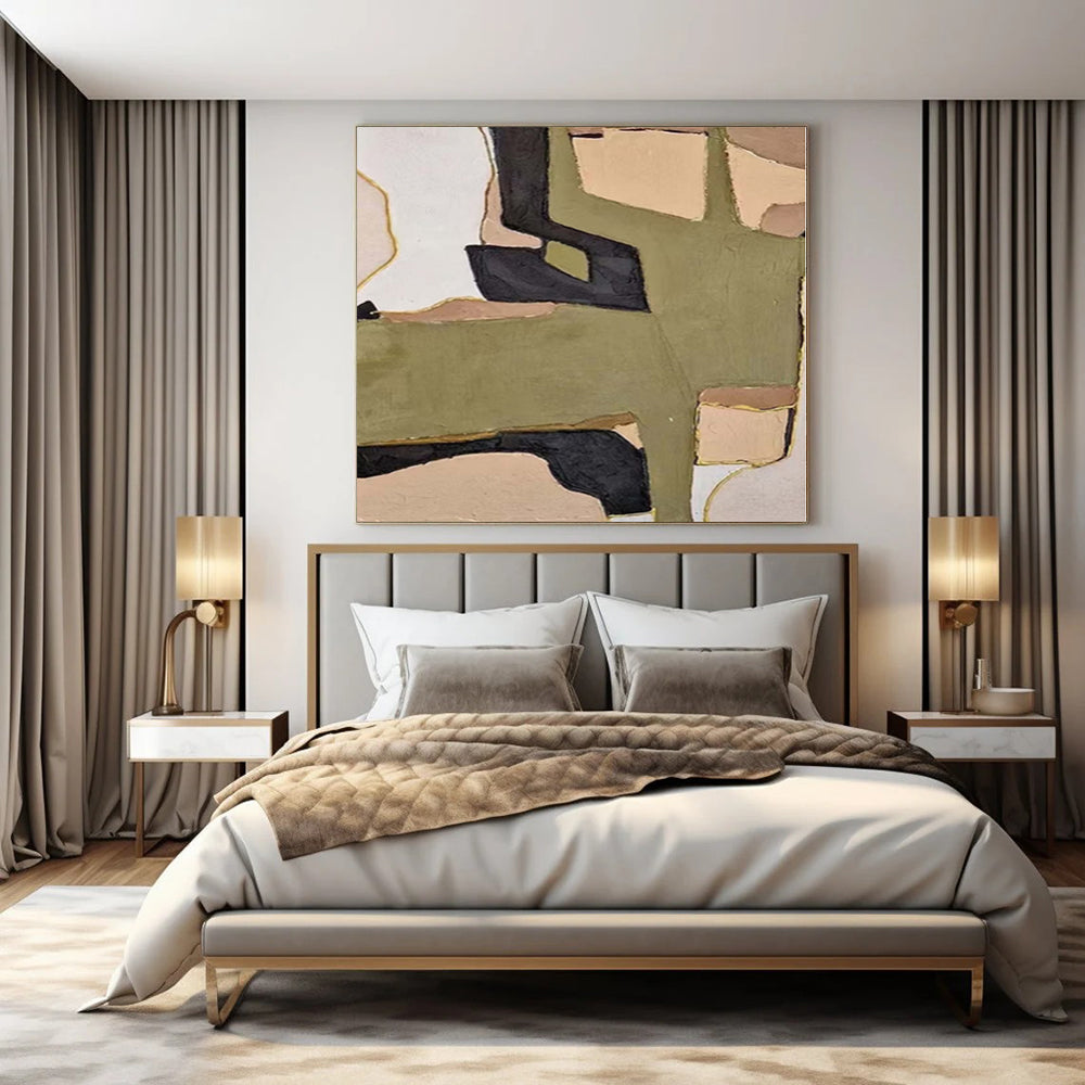 Large Hand-Painted Abstract Art for Equestrian Competition Venue Foyers