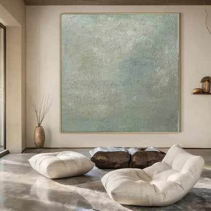 Monumental Handcrafted Abstract Canvas for Agricultural Processing Plant Lobbies