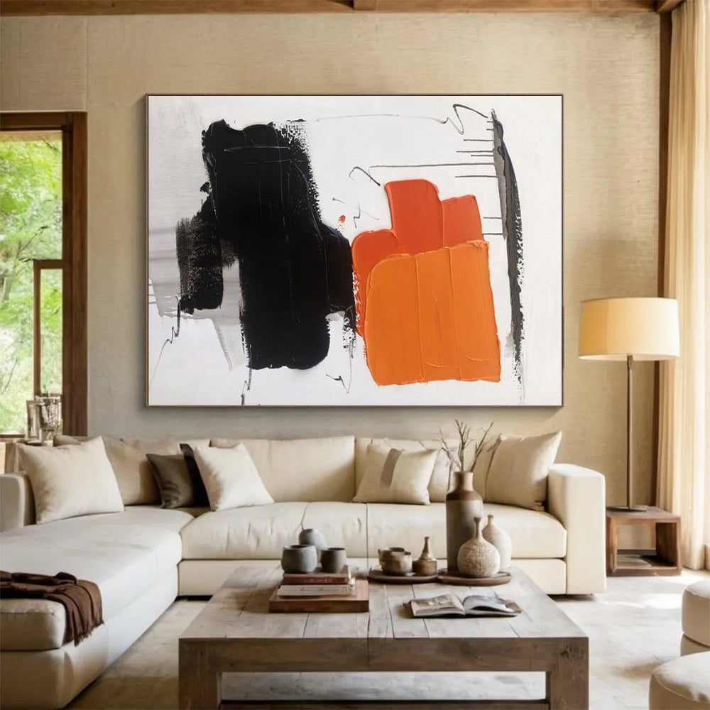 Huge Modern Abstract Art for Basement Home Theater Immersive Design