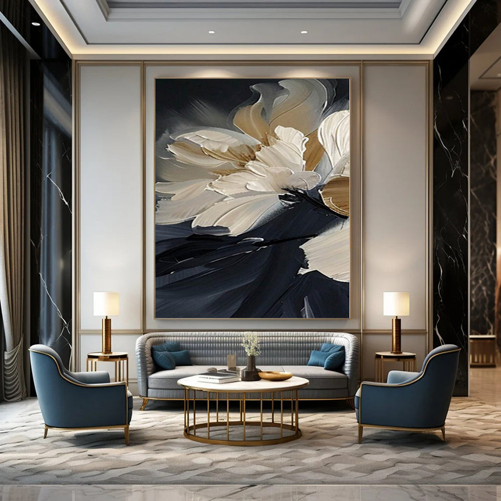 Hand-Painted Large Modern Abstract Wall Art for Family Home Game Rooms