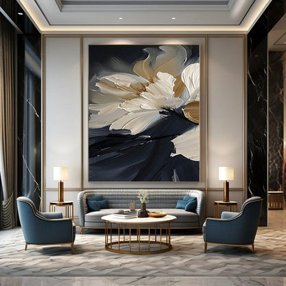 Hand-Painted Large Modern Abstract Wall Art for Family Home Game Rooms