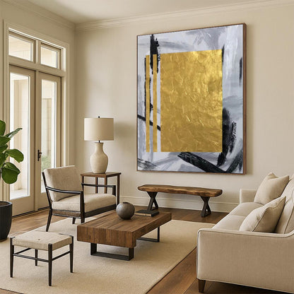 Monumental Custom Abstract Art for Guest Room Fireplace Mantel Feature Walls