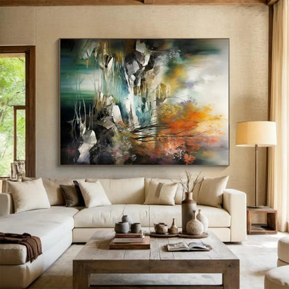 Large-Scale Modern Abstract Wall Art for Guest Room Welcoming and Inviting Look