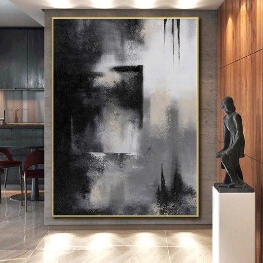 Custom Extra Large Abstract Weave Art - Hand-Painted Acrylic for Textile Design Studios