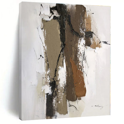 Oversized Custom Hand-Painted Abstract Painting for Home Library Study Nook Wall