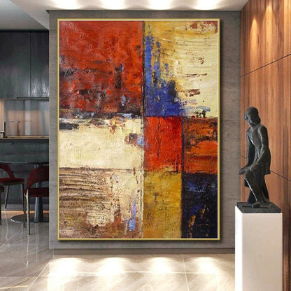 Grand Made-to-Order Abstract Wall Art for Reading Alcove Feature Walls