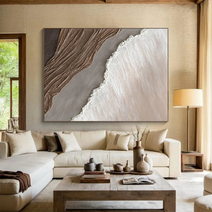Extra-Huge Contemporary Abstract Canvas for Modern Home Office Conference Area