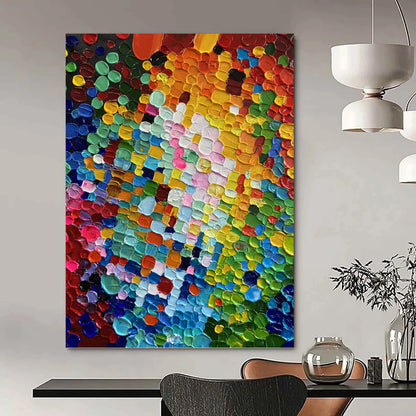 Uplifted Vertical Hand - Painted Textured Custom Abstract Ode for Living Room and Entryway DKH1592