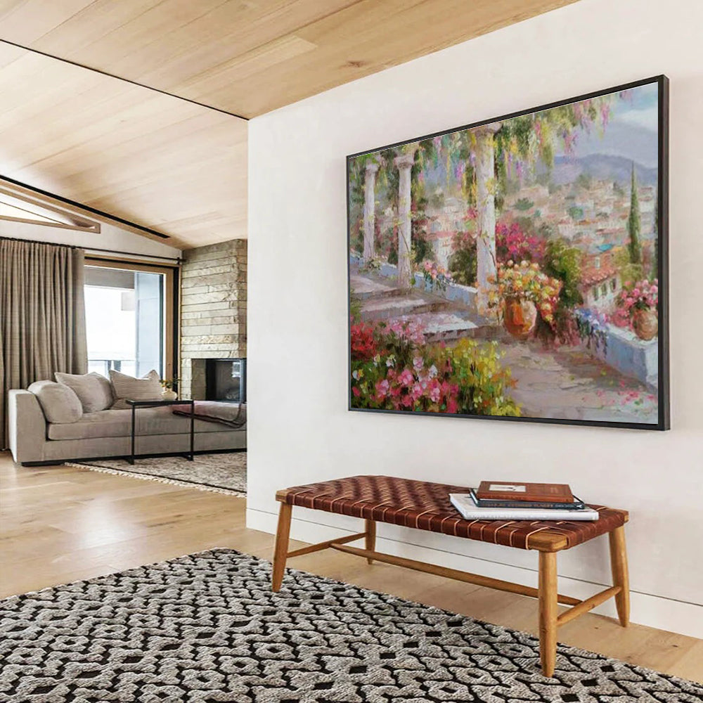 Oversized Textured Hand - Painted Abstract Canvas for Visual Interest DKH663