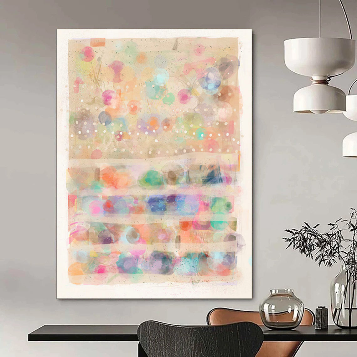 Hand-Painted Bespoke Abstract Canvas for Bedroom & Hotel LargeART1827