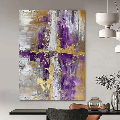 Textured Depths: Hand - Painted Custom Abstract Canvas for Bedroom and Office DTP135