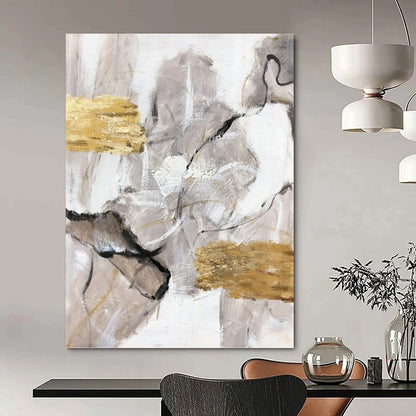 Regal Hand - Painted Textured Abstract Art for Hotel & Entryway DKH1301