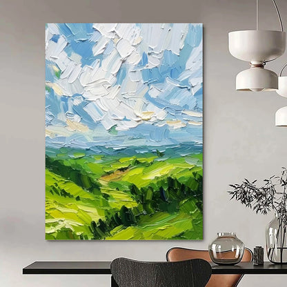 Elevated Vertical Hand - Painted Custom Abstract Treasure (with Unique Textures) for Bedroom and Dining Room DKH1557