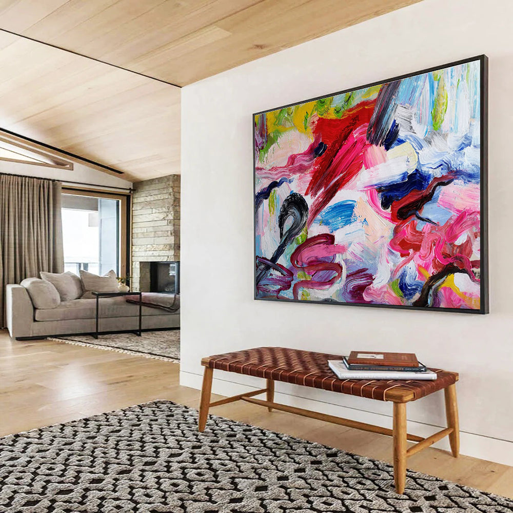 “Graceful Mystique” Colossal Abstract Wall Art for Bedroom & Hallway DKH297