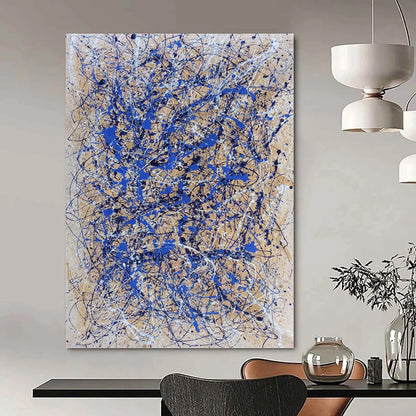 Enormous Vertical Hand - Painted Textured Custom Abstract Gemstone for Hotels and Entryway DKH1580