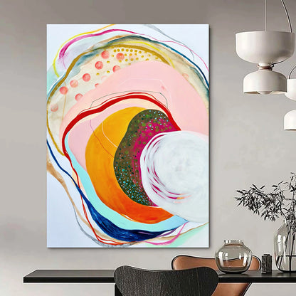 Large-Scale Custom Hand-Painted Abstract Art for Living Room & Dining Room LargeART1848