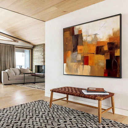 Massive-Sized Hand-Painted Abstract Wall Art for Office & Entryway LargeART1505