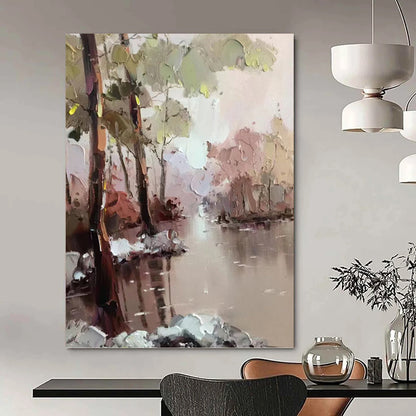 Alluring Hand - Painted Textured Abstract Canvas for Bedroom & Entryway DKH1296